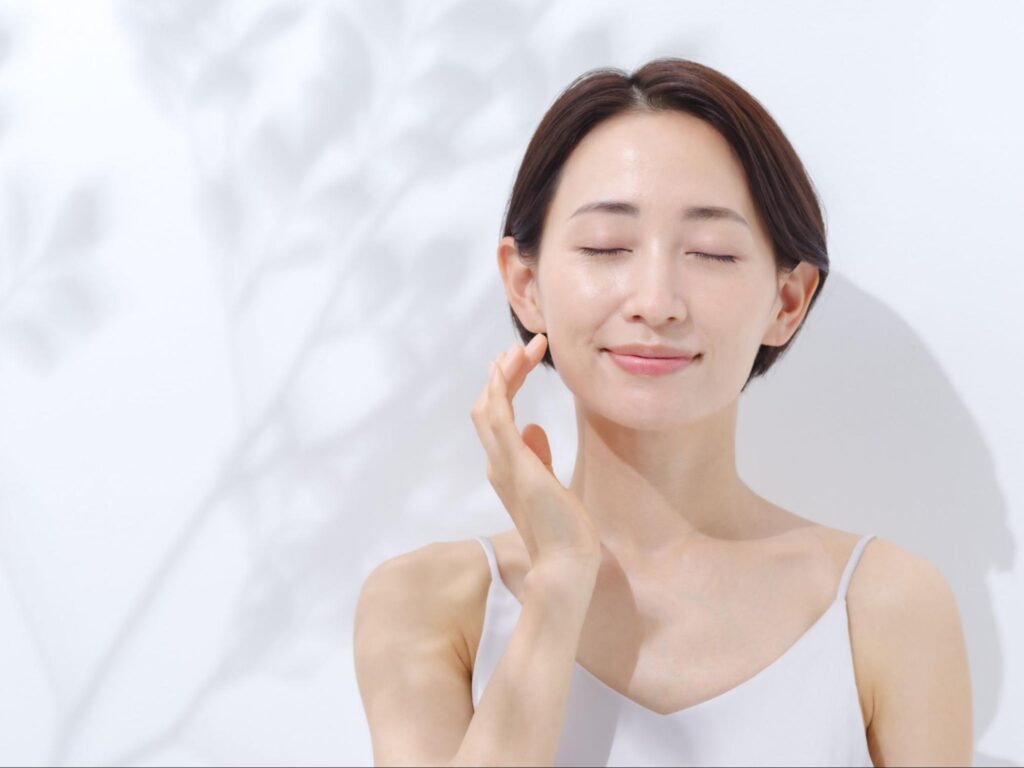 美肌の女性