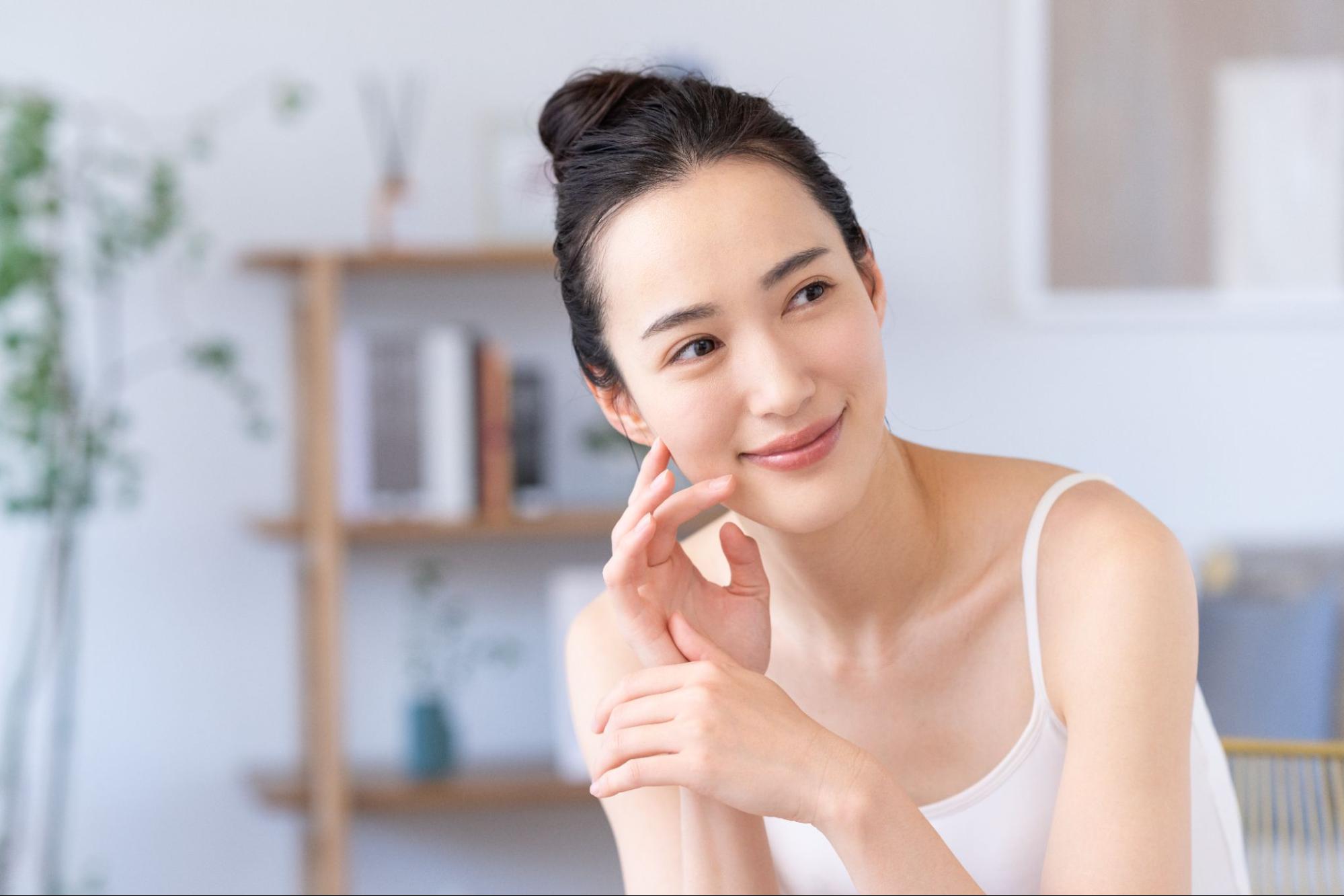 笑顔の女性